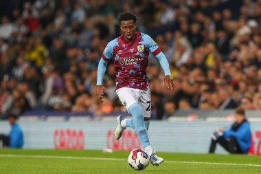 Nathan Tella #23 of Burnley runs with the ball during the Sky Bet Championship match West Bromwich Albion vs Burnley at The Hawthorns, West Bromwich, United Kingdom, 2nd September 202