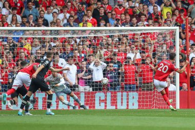 Siriki Dembl #20 of Bournemouth scores a goal to make it 2-0 during the Premier League match Nottingham Forest vs Bournemouth at City Ground, Nottingham, United Kingdom, 3rd September 2022
