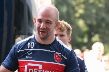 George King #10 of Hull KR arrives at MKM Stadium, Hull, United Kingdom, 3rd September 202