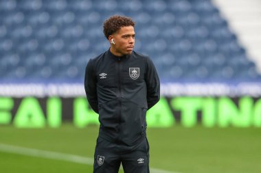 Manuel Benson Hedilazio #17 of Burnley arrives at the game ahead of the Sky Bet Championship match West Bromwich Albion vs Burnley at The Hawthorns, West Bromwich, United Kingdom, 2nd September 202