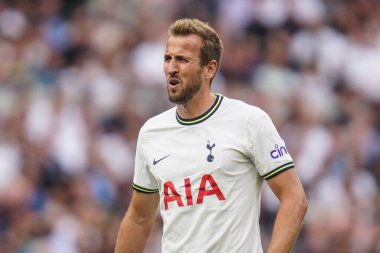 Harry Kane #10 of Tottenham Hotspur reacts after taking a knock during the Premier League match Tottenham Hotspur vs Fulham at Tottenham Hotspur Stadium, London, United Kingdom, 3rd September 202
