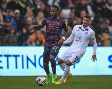 Ethan Laird #27 of QPR during the Sky Bet Championship match Swansea City vs Queens Park Rangers at Swansea.com Stadium, Swansea, United Kingdom, 3rd September 202
