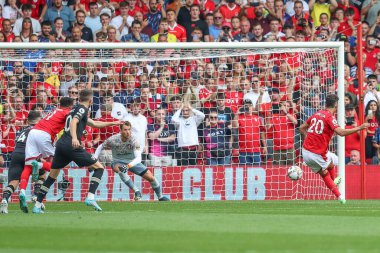 Brennan Johnson #20 of Nottingham Forest scores a goal to make it 2-0 during the Premier League match Nottingham Forest vs Bournemouth at City Ground, Nottingham, United Kingdom, 3rd September 202