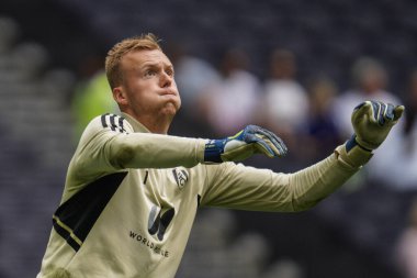 Marek Rodk #1 of Fulham during the pre-game warmup during the Premier League match Tottenham Hotspur vs Fulham at Tottenham Hotspur Stadium, London, United Kingdom, 3rd September 2022