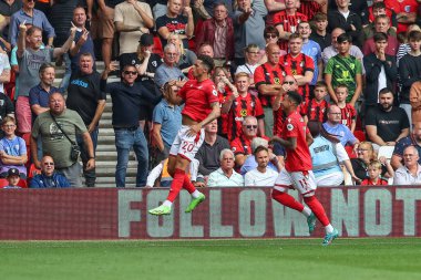 Brennan Johnson #20 of Nottingham Forest celebrates his goal to make it 2-0 during the Premier League match Nottingham Forest vs Bournemouth at City Ground, Nottingham, United Kingdom, 3rd September 202