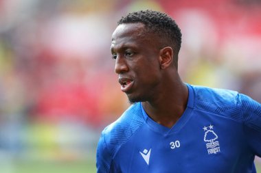 Willy Boly # of Nottingham Forest during the pre-game warm up ahead of the Premier League match Nottingham Forest vs Bournemouth at City Ground, Nottingham, United Kingdom, 3rd September 202