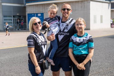 Hull FC fans begin to arrive at the MKM Stadium ahead of the Hull Derby, Hull, United Kingdom, 3rd September 202