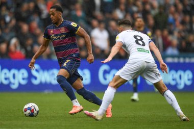Chris Willock #7 of QPR takes on Matt Grimes #8 of Swansea City during the Sky Bet Championship match Swansea City vs Queens Park Rangers at Swansea.com Stadium, Swansea, United Kingdom, 3rd September 202