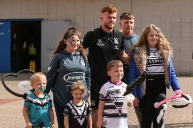 Ellis Longstaff #38 of Hull FC has a photo taken with fans at MKM Stadium, Hull, United Kingdom, 3rd September 202