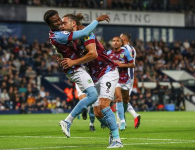 Jay Rodriguez #9 of Burnley celebrates his goal to make it 0-1 during the Sky Bet Championship match West Bromwich Albion vs Burnley at The Hawthorns, West Bromwich, United Kingdom, 2nd September 202