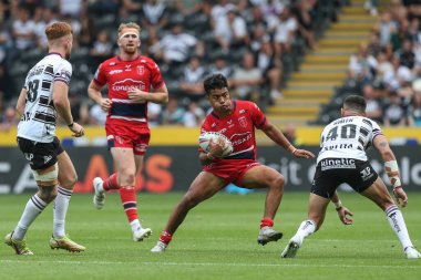 Phoenix Laulu-Togaga'e #29 of Hull KR in action during the game during the Betfred Super League match Hull FC vs Hull KR at MKM Stadium, Hull, United Kingdom, 3rd September 202