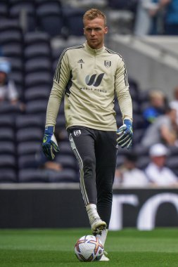 Marek Rodk #1 of Fulham during the pre-game warmup during the Premier League match Tottenham Hotspur vs Fulham at Tottenham Hotspur Stadium, London, United Kingdom, 3rd September 2022
