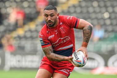 Elliot Minchella #17 of Hull KR in action during the Betfred Super League match Hull FC vs Hull KR at MKM Stadium, Hull, United Kingdom, 3rd September 202