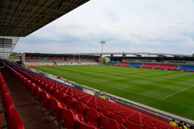 General view of the The AJ Bell Stadium before the Betfred Super League match Salford Red Devils vs Warrington Wolves at AJ Bell Stadium, Eccles, United Kingdom, 3rd September 202