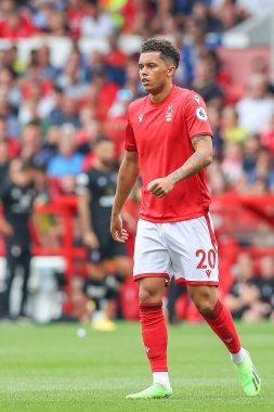 Brennan Johnson #20 of Nottingham Forest during the Premier League match Nottingham Forest vs Bournemouth at City Ground, Nottingham, United Kingdom, 3rd September 202