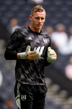 Bernd Leno #17 of Fulham during the Premier League match Tottenham Hotspur vs Fulham at Tottenham Hotspur Stadium, London, United Kingdom, 3rd September 202
