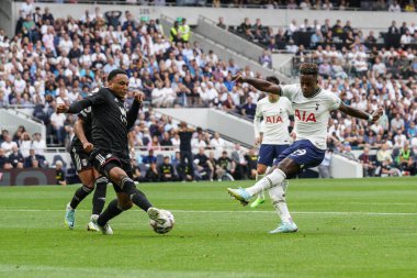 Ryan Sessegnon #19 of Tottenham Hotspur shoots on goal during the Premier League match Tottenham Hotspur vs Fulham at Tottenham Hotspur Stadium, London, United Kingdom, 3rd September 202