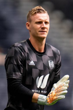 Bernd Leno #17 of Fulham during the Premier League match Tottenham Hotspur vs Fulham at Tottenham Hotspur Stadium, London, United Kingdom, 3rd September 202