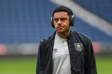 Taylor Harwood-Bellis #5 of Burnley arrives at the game ahead of the Sky Bet Championship match West Bromwich Albion vs Burnley at The Hawthorns, West Bromwich, United Kingdom, 2nd September 202