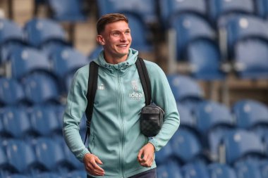 Taylor Gardner-Hickman #29 of West Bromwich Albion arrives at the game ahead of the Sky Bet Championship match West Bromwich Albion vs Burnley at The Hawthorns, West Bromwich, United Kingdom, 2nd September 202