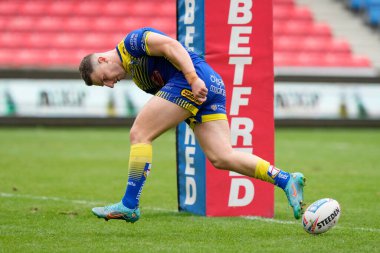 George Williams #7 of Warrington Wolves scores a try during the Betfred Super League match Salford Red Devils vs Warrington Wolves at AJ Bell Stadium, Eccles, United Kingdom, 3rd September 202