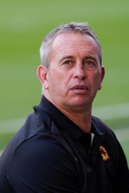 Steve McNamara Head Coach of Catalans Dragons before the Betfred Super League match Wigan Warriors vs Catalans Dragons at DW Stadium, Wigan, United Kingdom, 2nd September 202