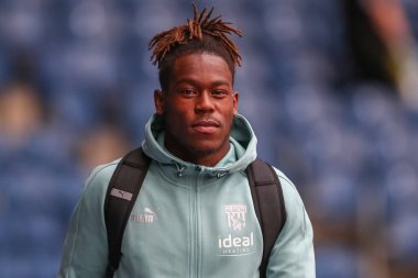 Brandon Michael Clarke Thomas-Asante #21 of West Bromwich Albion arrives at the game ahead of the Sky Bet Championship match West Bromwich Albion vs Burnley at The Hawthorns, West Bromwich, United Kingdom, 2nd September 202