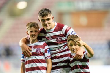 Brad ONeill #28 of Wigan Warriors after the Betfred Super League match Wigan Warriors vs Catalans Dragons at DW Stadium, Wigan, United Kingdom, 2nd September 2022