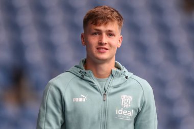 Zac Ashworth #26 of West Bromwich Albion arrives at the game ahead of the Sky Bet Championship match West Bromwich Albion vs Burnley at The Hawthorns, West Bromwich, United Kingdom, 2nd September 202