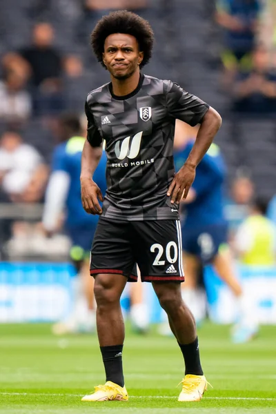 Willian #20 of Fulham during the Premier League match Tottenham Hotspur vs Fulham at Tottenham Hotspur Stadium, London, United Kingdom, 3rd September 202