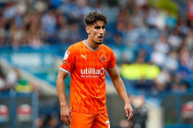 Theo Corbeanu #25 of Blackpool during the Sky Bet Championship match Huddersfield Town vs Blackpool at John Smith's Stadium, Huddersfield, United Kingdom, 4th September 202