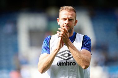 Jordan Rhodes #9 of Huddersfield Town warms up before the Sky Bet Championship match Huddersfield Town vs Blackpool at John Smith's Stadium, Huddersfield, United Kingdom, 4th September 202