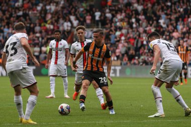 Dimitrios Pelskas #20 of Hull City in action during the Sky Bet Championship match Hull City vs Sheffield United at MKM Stadium, Hull, United Kingdom, 4th September 202