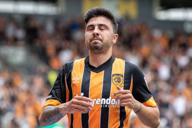 Ozan Tufan #7 of Hull City during the Sky Bet Championship match Hull City vs Sheffield United at MKM Stadium, Hull, United Kingdom, 4th September 202