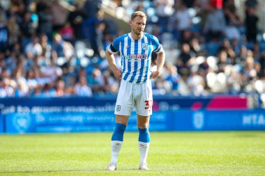 Tom Lees #32 of Huddersfield Town during the Sky Bet Championship match Huddersfield Town vs Blackpool at John Smith's Stadium, Huddersfield, United Kingdom, 4th September 202