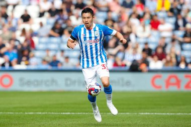 Yuta Nakayama #33 of Huddersfield Town during the Sky Bet Championship match Huddersfield Town vs Blackpool at John Smith's Stadium, Huddersfield, United Kingdom, 4th September 202