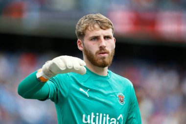 Daniel Grimshaw #32 of Blackpool during the Sky Bet Championship match Huddersfield Town vs Blackpool at John Smith's Stadium, Huddersfield, United Kingdom, 4th September 202