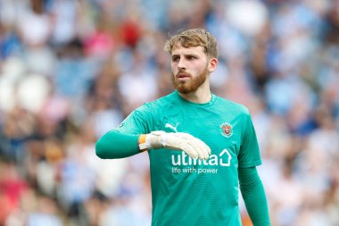 Daniel Grimshaw #32 of Blackpool during the Sky Bet Championship match Huddersfield Town vs Blackpool at John Smith's Stadium, Huddersfield, United Kingdom, 4th September 202