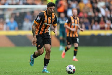 Ozan Tufan #7 of Hull City in action during the Sky Bet Championship match Hull City vs Sheffield United at MKM Stadium, Hull, United Kingdom, 4th September 202