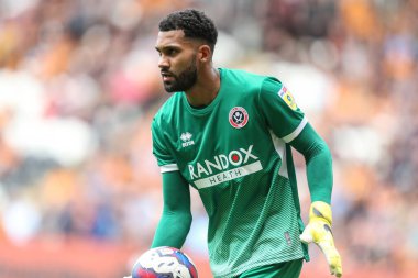 Wes Foderingham #18 of Sheffield United during the Sky Bet Championship match Hull City vs Sheffield United at MKM Stadium, Hull, United Kingdom, 4th September 202