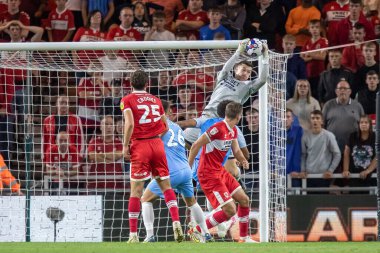 Liam Roberts #23 of Middlesbrough makes a save in the second half during the Sky Bet Championship match Middlesbrough vs Sunderland at Riverside Stadium, Middlesbrough, United Kingdom, 5th September 202