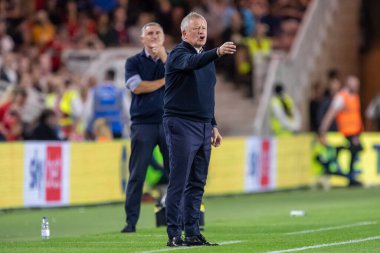 Chris Wilder manager of Middlesbrough gestures and reacts during the Sky Bet Championship match Middlesbrough vs Sunderland at Riverside Stadium, Middlesbrough, United Kingdom, 5th September 202
