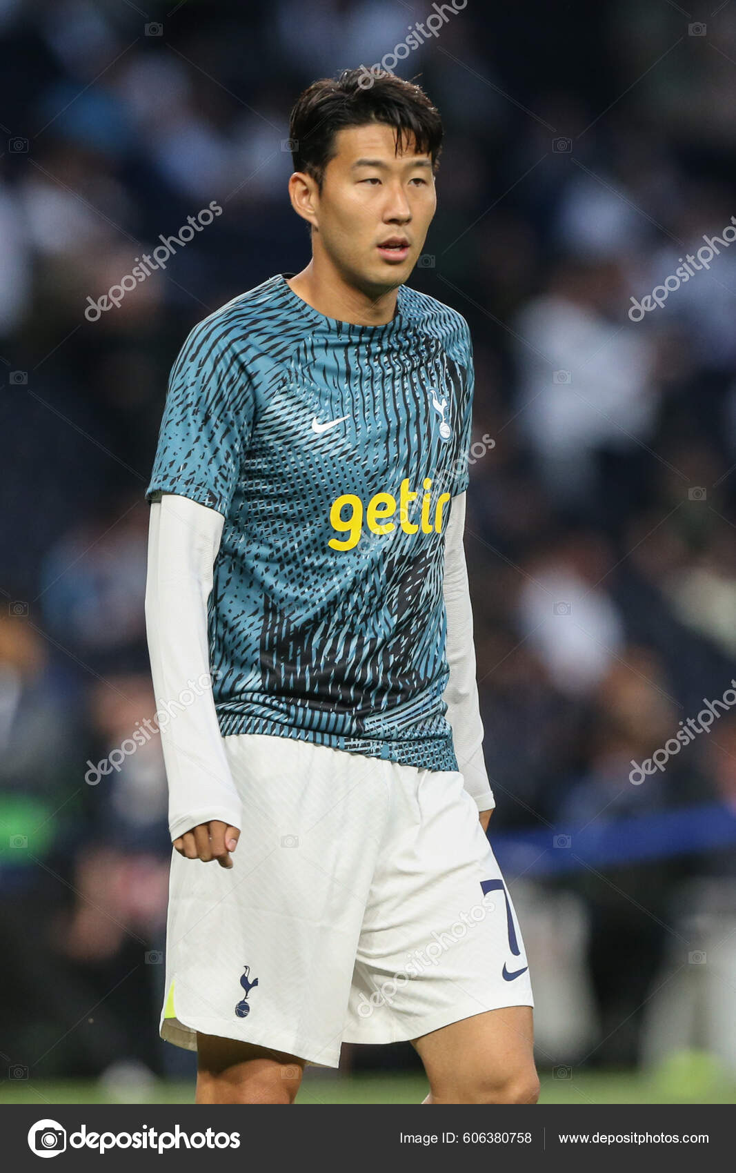 Son Heung Min Tottenham Hotspur Pre Game Warmup Uefa Champions