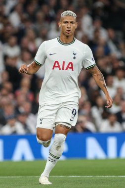 Tottenham Hotspur 'dan Richarlison # 9 UEFA Şampiyonlar Ligi maçında Tottenham Hotspur, Marsilya' ya karşı Tottenham Hotspur Stadyumu, Londra, 7 Eylül 202