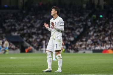 Tottenham Hotspur 'dan Son Heung-Min 7 numara UEFA Şampiyonlar Ligi karşılaşmasında Tottenham Hotspur' a karşı Marsilya Tottenham Hotspur Stadyumu, Londra, İngiltere, 7 Eylül 202