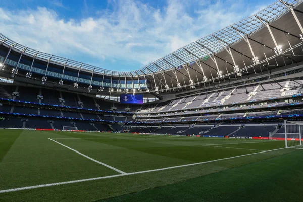 Általános Kép Tottenham Hotspur Stadionról Uefa Bajnokok Ligája Mérkőzés Előtt — Stock Fotó