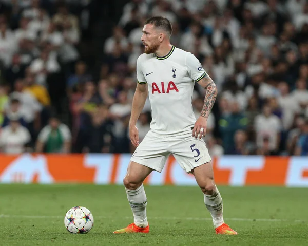 Pierre Emile Hjbjerg Tottenham Hotspur Action Uefa Champions League Match — 스톡 사진