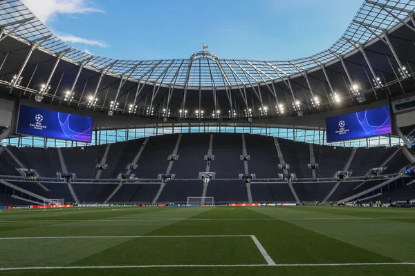 Általános Kép Tottenham Hotspur Stadionról Uefa Bajnokok Ligája Mérkőzés Előtt — Stock Fotó