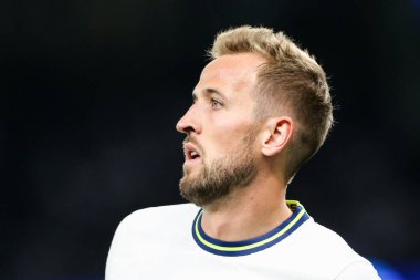 Tottenham Hotspur 'dan Harry Kane # 10 UEFA Şampiyonlar Ligi maçında Tottenham Hotspur Marsilya' ya karşı Tottenham Hotspur Stadyumu, Londra, İngiltere, 7 Eylül 202