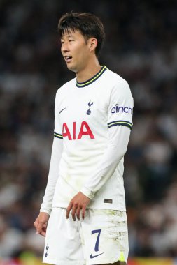 Tottenham Hotspur 'dan Son Heung-Min # 7 UEFA Şampiyonlar Ligi maçında Tottenham Hotspur, Marsilya' ya karşı Tottenham Hotspur Stadyumu, Londra, 7 Eylül 202